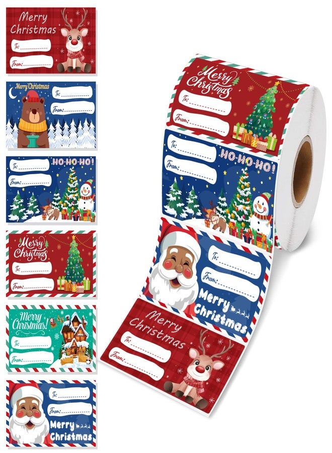 OHOME 500 PCS Christmas Gift Tags - Gift Tags for Christmas Presents - Christmas Gifts for Women Men Kids - Christmas Wrapping Paper - Christmas Decorations,2.95 x 1.6 Inch - Image 1